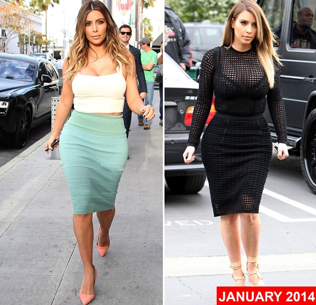 Kim Kardashian before and after