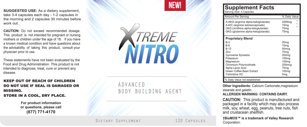 xtreme nitro ingredients