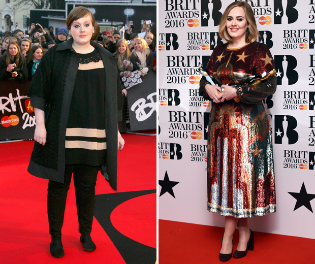 Adele before and after weight loss photos