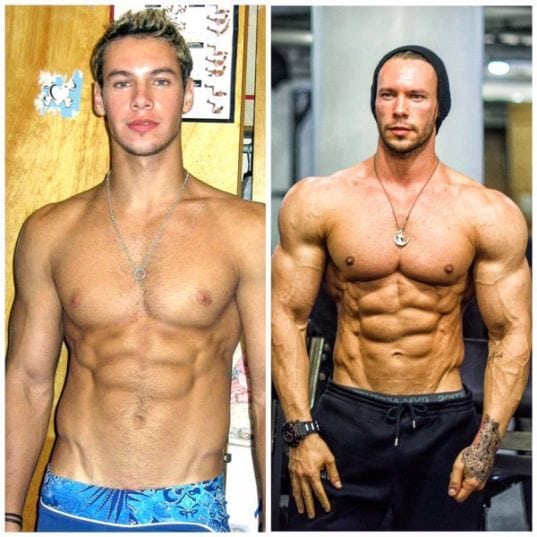 Anton Antipov workout before and after