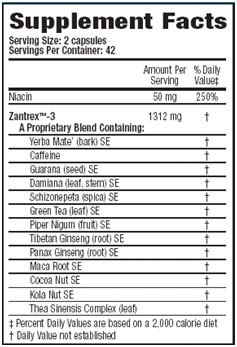 Zantrex 3 ingredients and facts