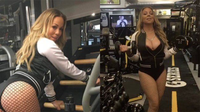 Mariah Carey Workout at Gym