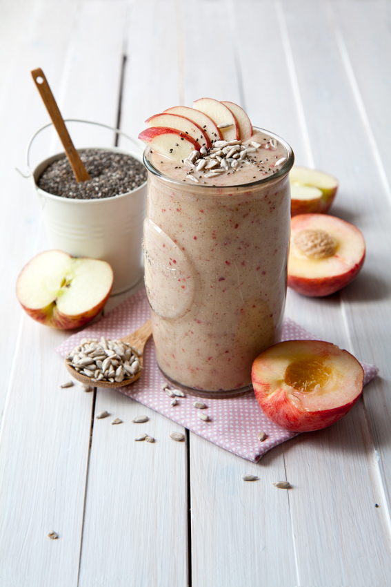 Peach and apple smoothie
