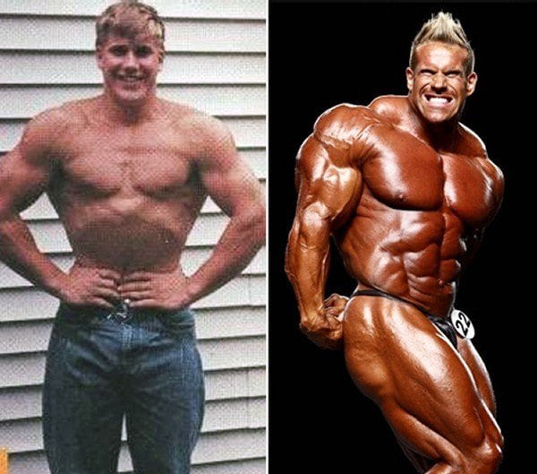 Jay Cutler -before and after