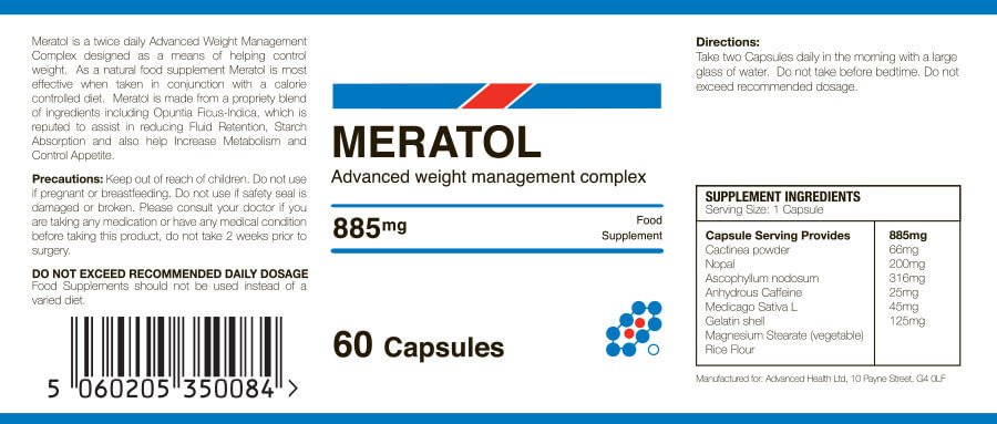Meratol supplement facts