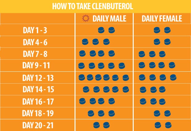 Clenbuterol male and female dosage